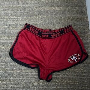 NFL Women's Red and Black 49ers Shorts